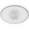 Ekena Millwork Standard Dalton Flower Rosette With Beveled Edge, 4"W x 2 3/4"H x 1/2"P ROSP040X028X050DAL10 - alternate 4